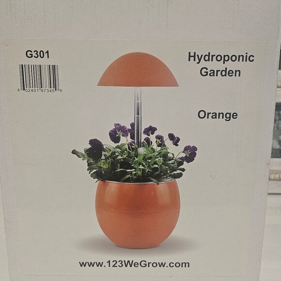 123 We Grow Orange Egg Shaped Hyproponic Indoor Garden System LED Lights - Picture 1 of 10